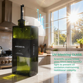 WISIMMALL UV-blocking pourer shows dust-free oil use.