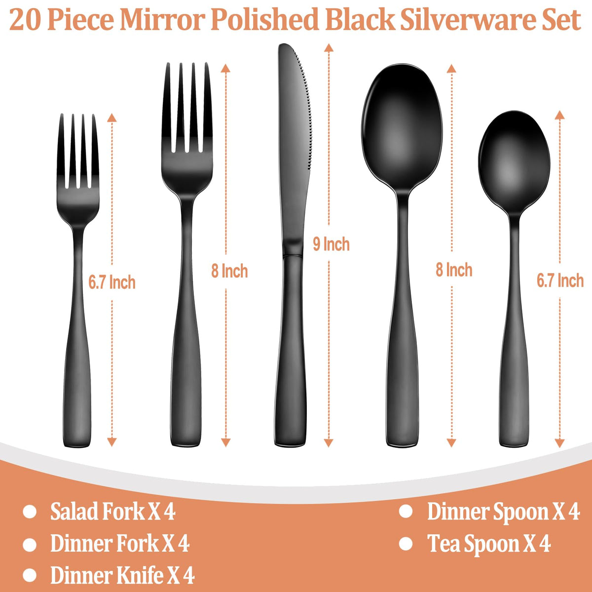 WISKEMA black dinner forks provide sturdy, balanced dining for everyday use
