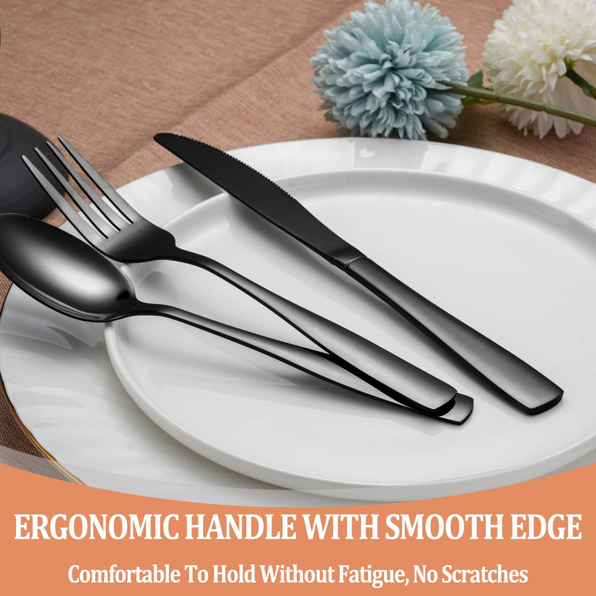 WISKEMA dinner knives with balanced weight for controlled cutting