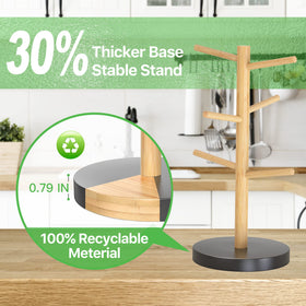 Wisuce bamboo mug holder tree easy assembly with simple instructions.