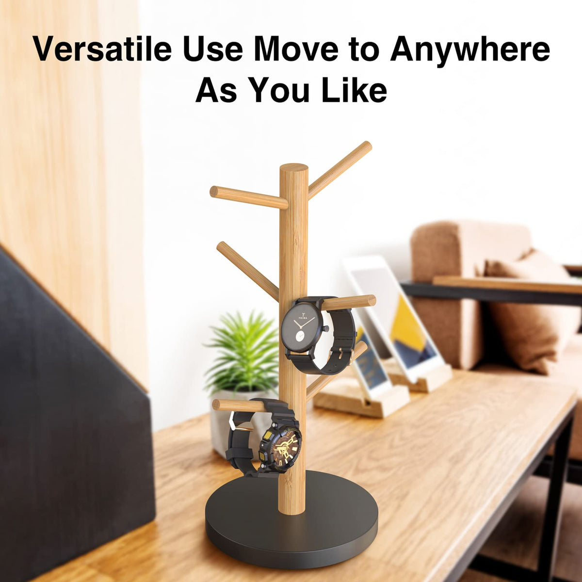 Wisuce bamboo mug holder tree gift idea for kitchen lovers and collectors.