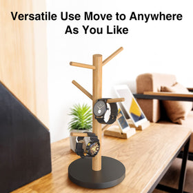 Wisuce bamboo mug holder tree gift idea for kitchen lovers and collectors.