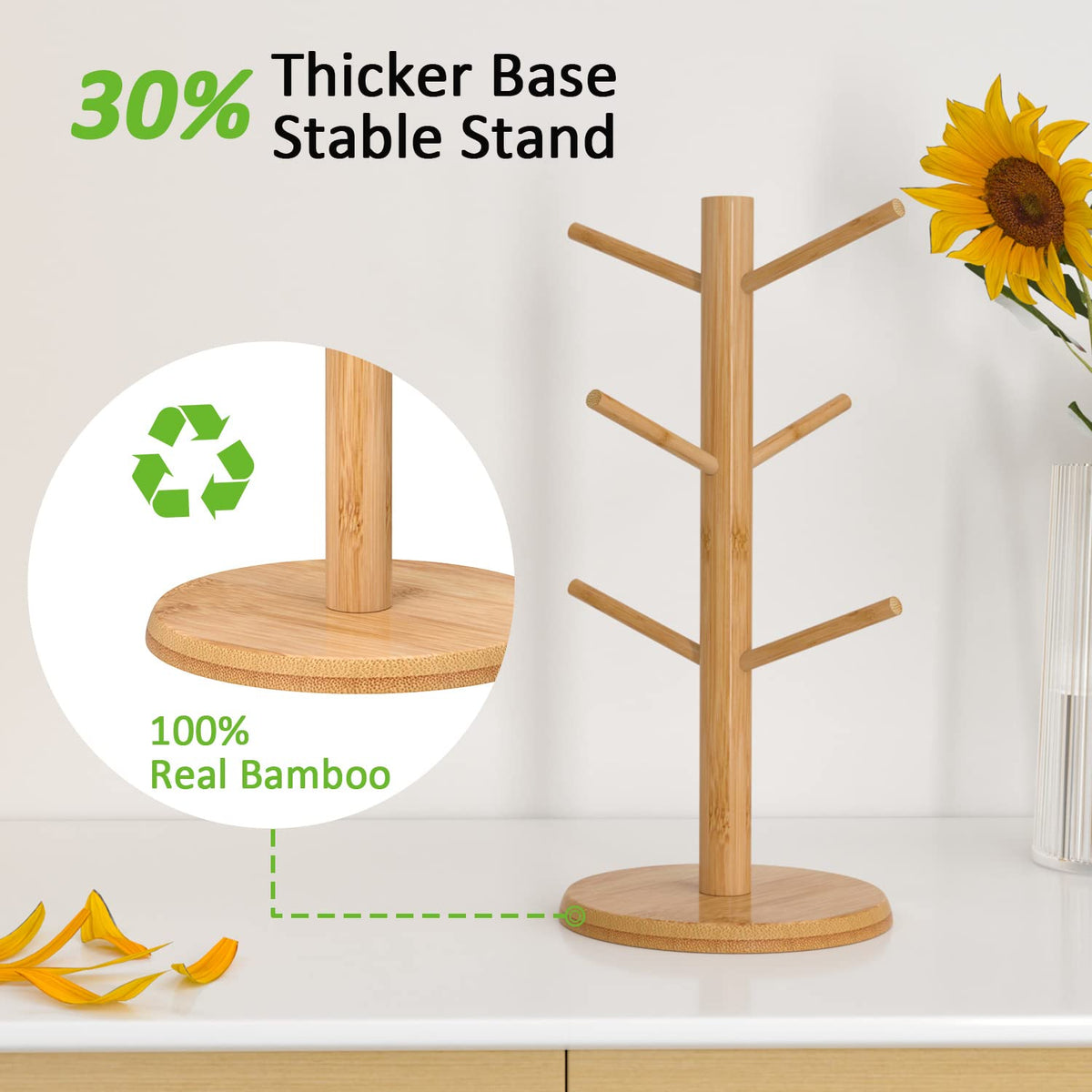 Wisuce kitchen mug display saves counter space and organizes bottles.