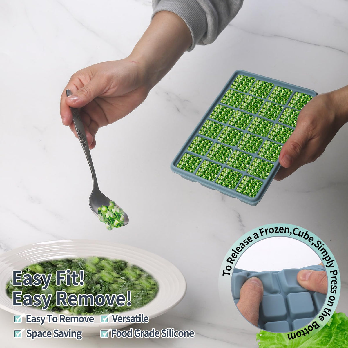 witice 1 tbsp silicone freezer mold with vegetable puree portions