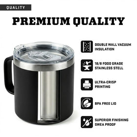 WITTSPOT 14oz mug ideal for daily coffee or tea at home or work.
