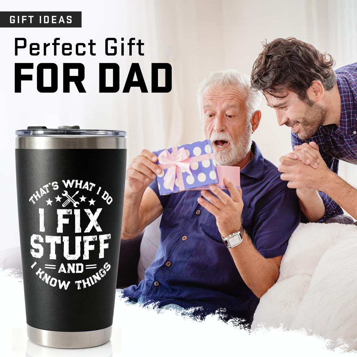 WITTSPOT 20oz tumbler featuring double-wall insulation for hot or cold drinks.