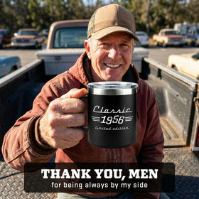 WITTSPOT 70th birthday mug designed for practical celebrations and daily sipping.
