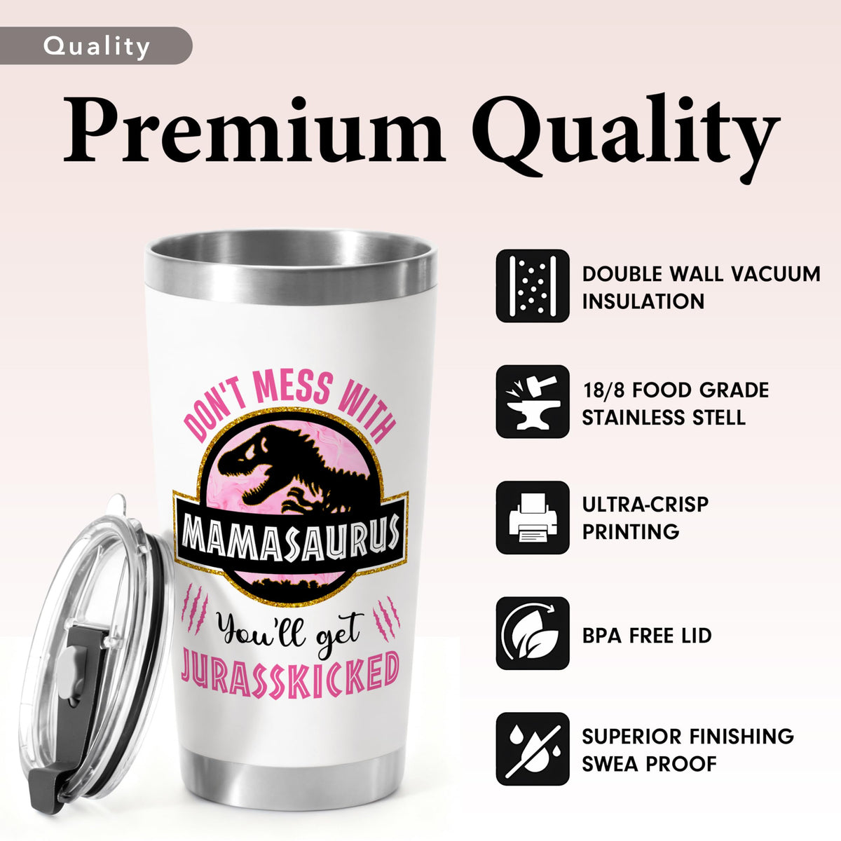 WITTSPOT stainless steel tumbler 20oz sweat-proof for busy days.