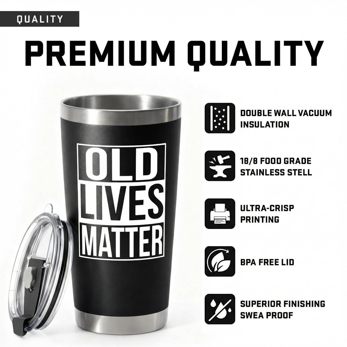 WITTSPOT durable insulated tumbler keeping drinks at the right temperature.