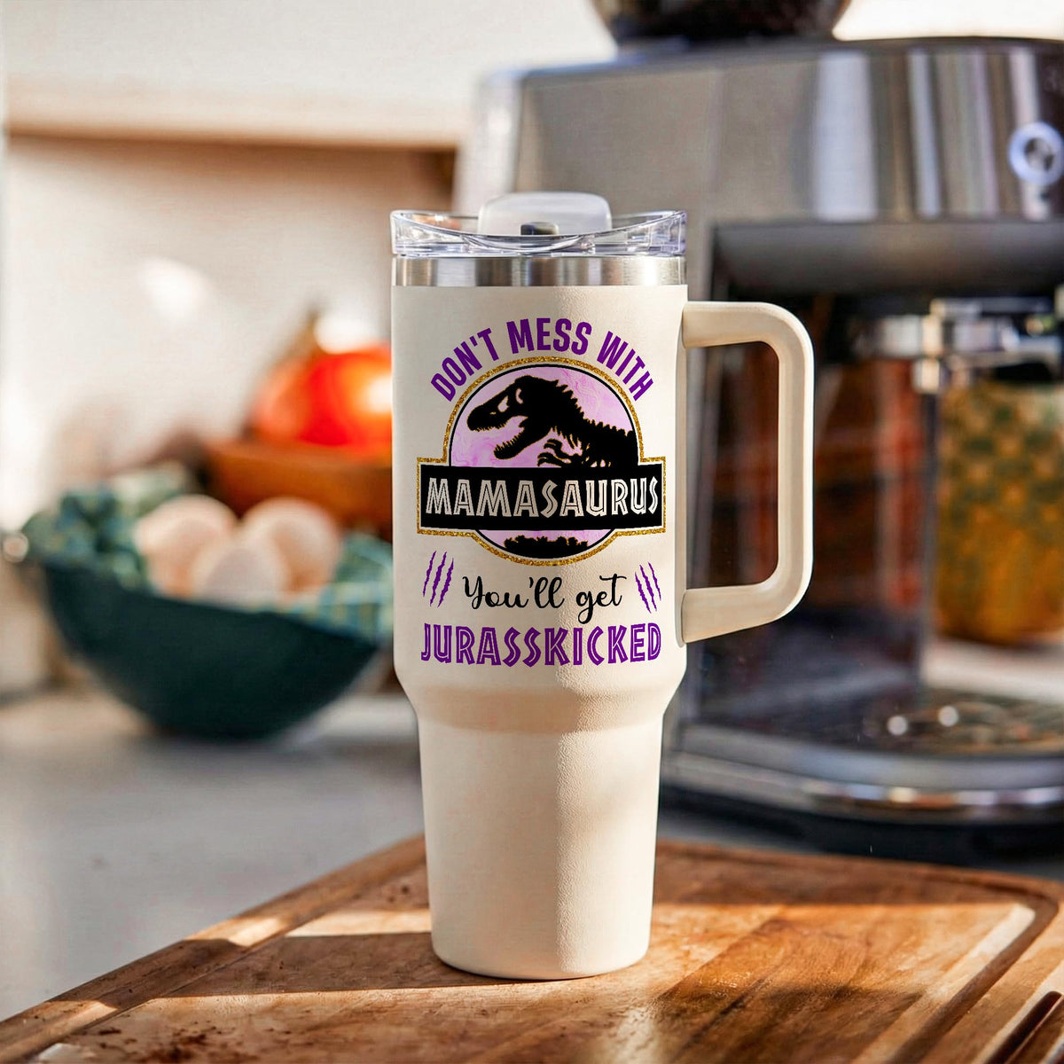 WITTSPOT mom tumbler with handle offers easy one-handed sipping anywhere.