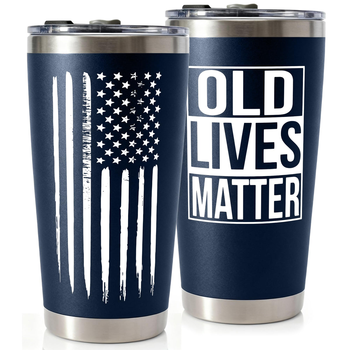WITTSPOT old-man tumbler 20oz front view keeps beverages at the right temperature on the go