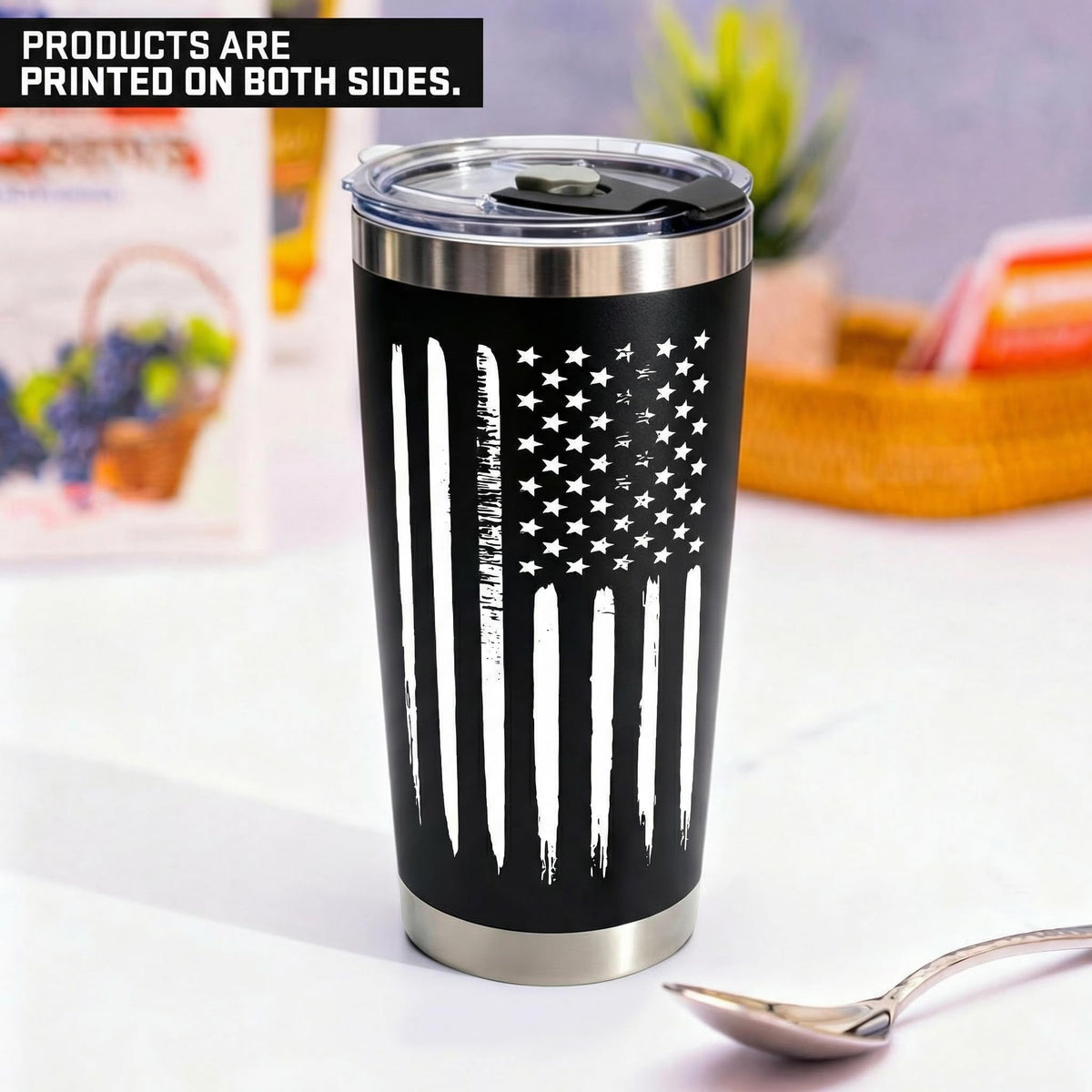 WITTSPOT stainless steel tumbler close-up emphasizing rust resistance and long-lasting build.
