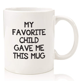 Wittsy favorite-child-mug in a gift box, ready to gift.