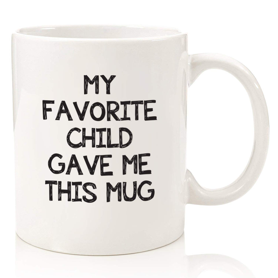 Wittsy favorite-child-mug in a gift box, ready to gift.
