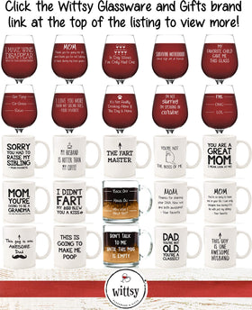 Wittsy humorous mug for parents, great stocking stuffer.