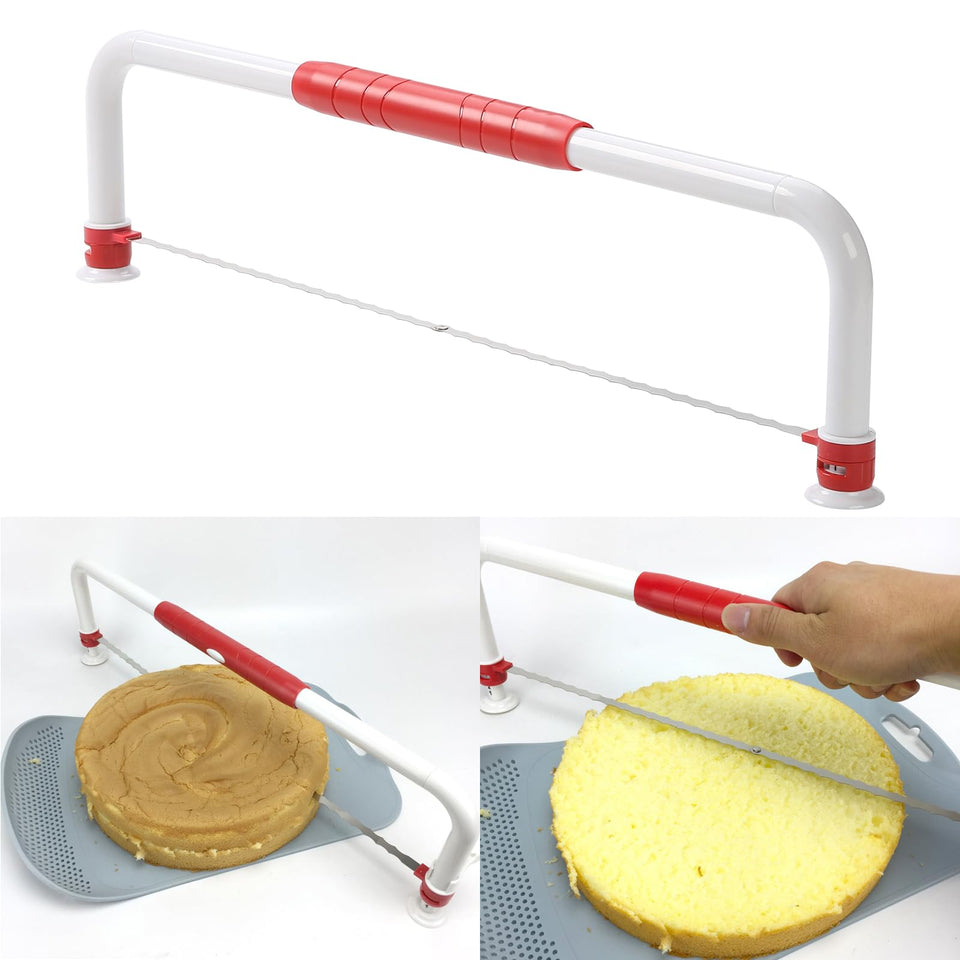 WiuCYS XL cake layer cutter folded for compact storage and quick setup