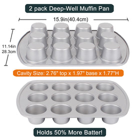 Front view of Wivplik 2-pack for efficient batch baking.