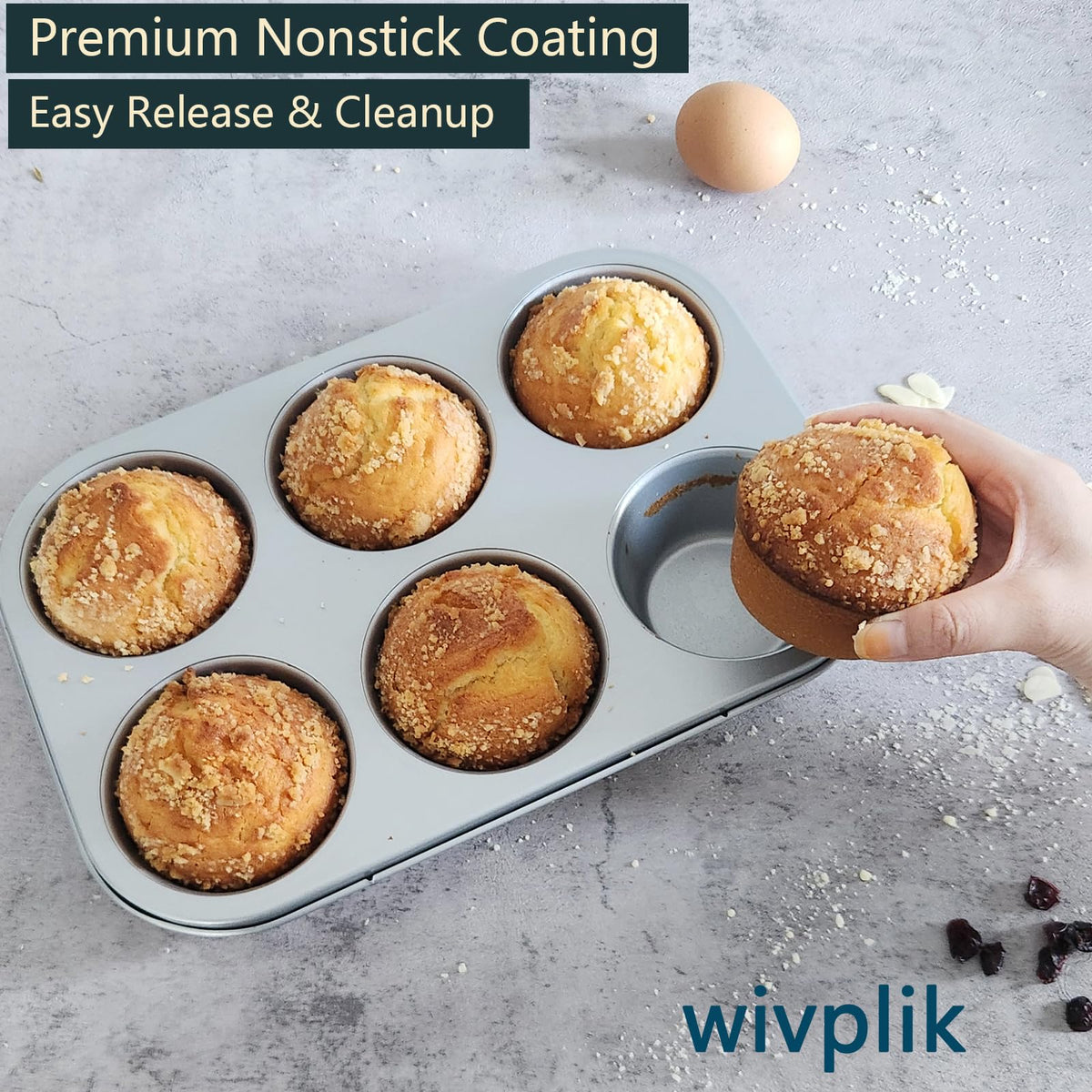 Wivplik premium nonstick coating closeup for easy release