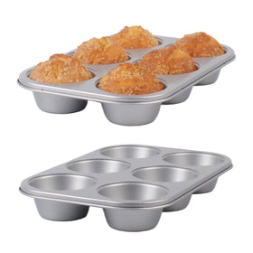 Wivplik two-pack jumbo muffin pans, top view, ideal for large muffins