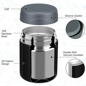 wiwens two-pack insulated food jars with stainless steel bodies for daily use