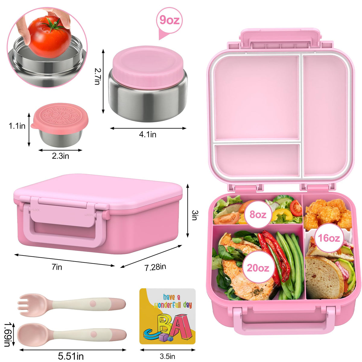 Wiwens insulated hot food jar preserves warmth for lunches during class breaks.