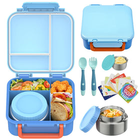 wiwens kids bento lunch box closed lid shows leakproof seal for mess-free school meals