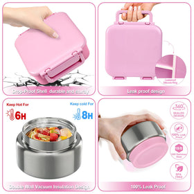 Wiwens multi-compartment lunch box with removable divider helps portion meals.