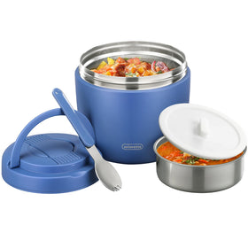 wiwens Thermo Food Jar blue exterior for on‑the‑go hot meals