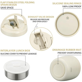 wiwens Thermo Food Jar hidden spoon design adds convenient dining on the move
