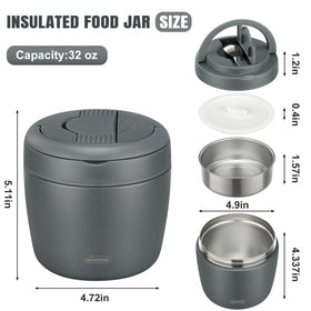 Wiwens Thermo Food Jar leakproof lid protects against spills