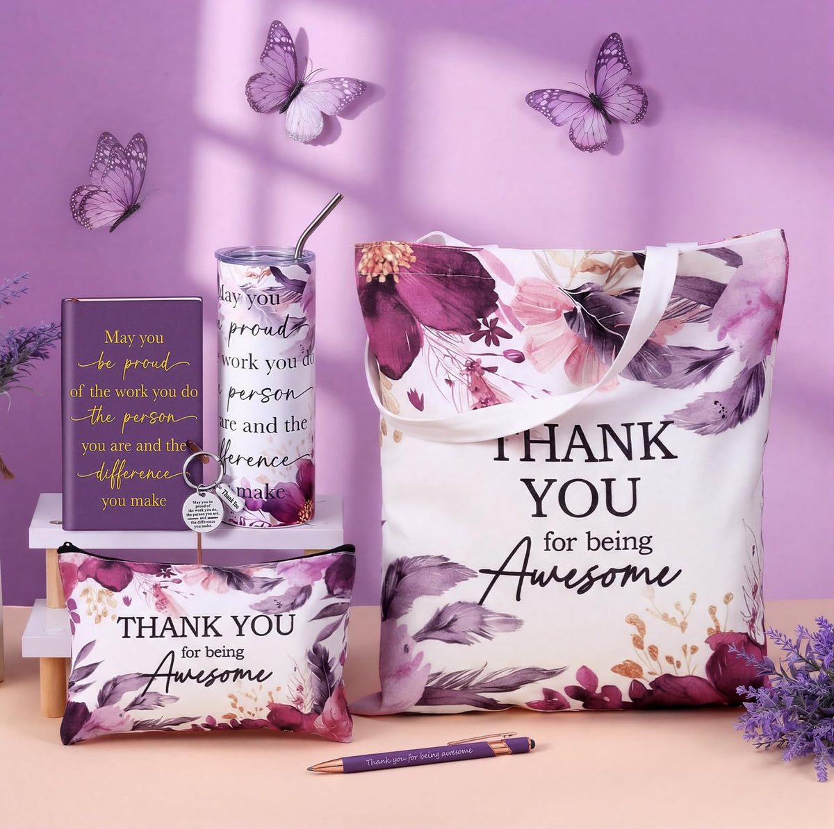 Wiwiqing canvas tote bag with floral print for daily carry and organization
