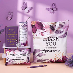 Wiwiqing canvas tote bag with floral print for daily carry and organization