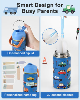 WixByti bottle with silicone straw lid keeps spout clean and ready for use.