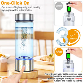 WIYYH Upgrade Hydrogen Water Bottle 420ml capacity supports all-day hydration.