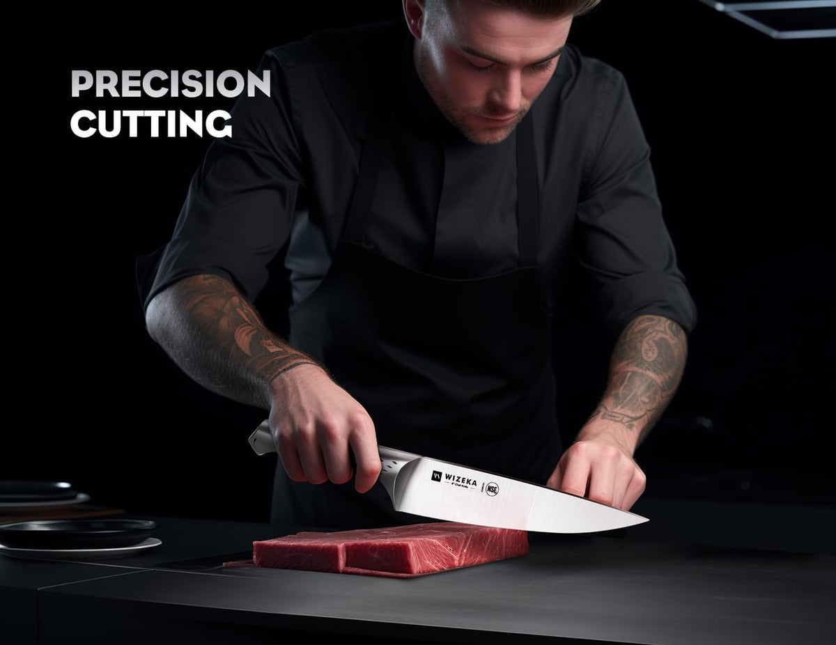 WIZEKA Jaguar Series 3.5-inch paring knife for detail work.