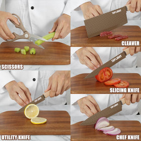 Wiztoynia 10-inch chef's knife balanced for effortless slicing