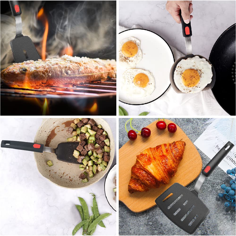Wiztoynia spatulas withstand up to 600°F for high-heat cooking