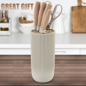 Wiztoynia khaki knife set on modern counter