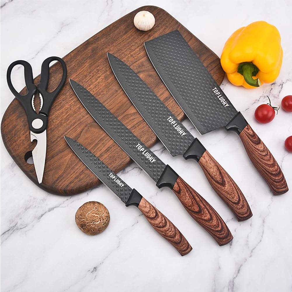 Wiztoynia 10-inch chef knife with ergonomic handle for comfortable chopping.