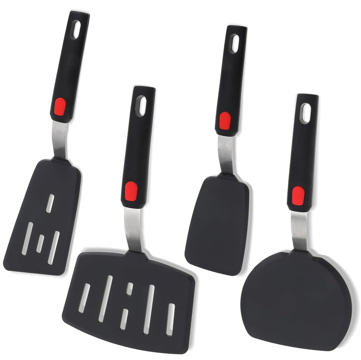 Wiztoynia silicone spatula set of four for nonstick cookware