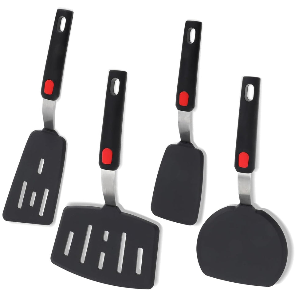 Wiztoynia silicone spatula set of four for nonstick cookware