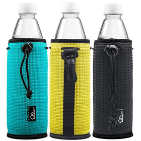 WK IEASON black neoprene sleeve showing insulated grip for bottles