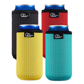 WK IEASON 16oz can sleeve in black for a secure, cold grip.