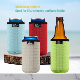 WK IEASON 16oz blue sleeve keeps beverages cold on beach trips.