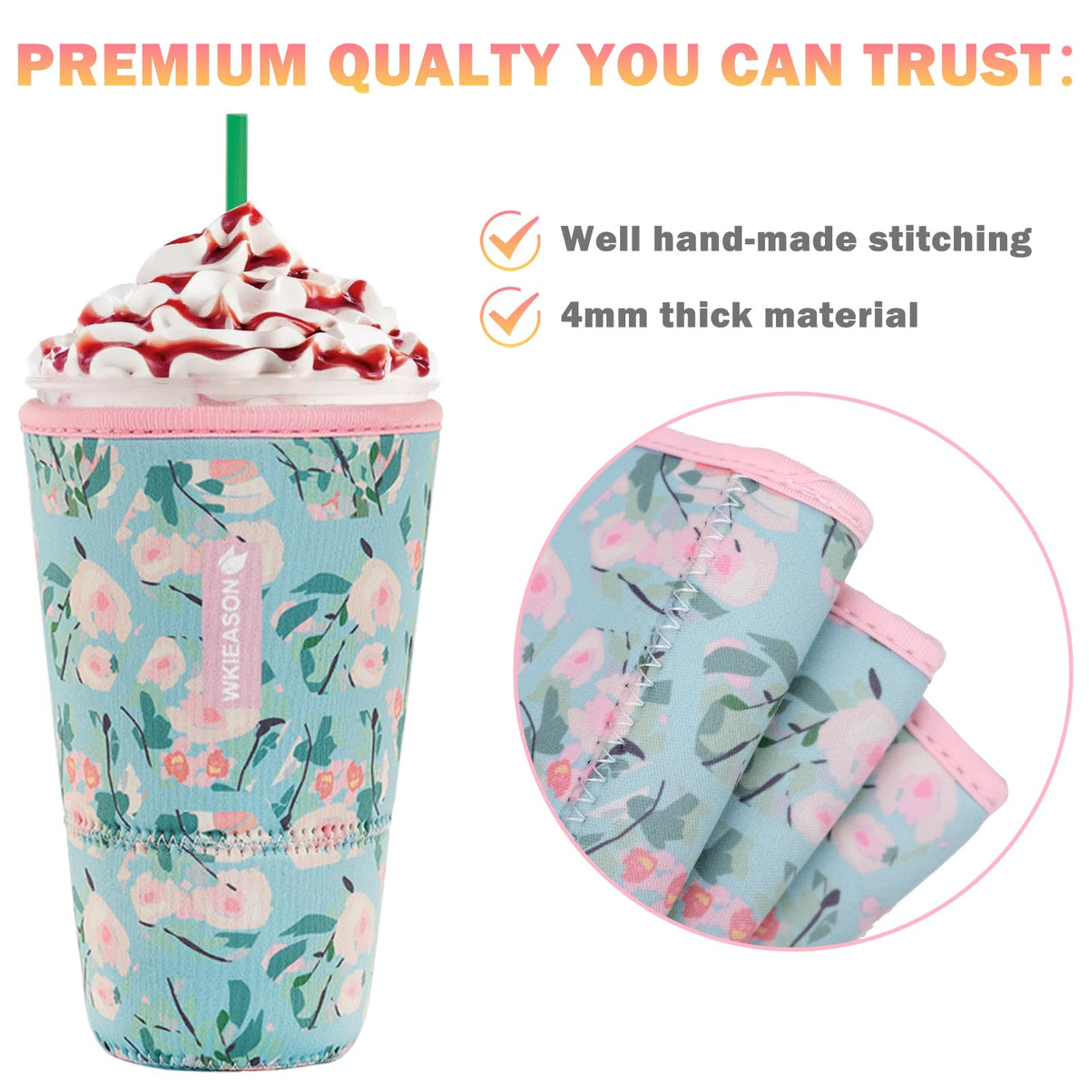 WK IEASON foldable neoprene sleeve folded flat for easy carrying.