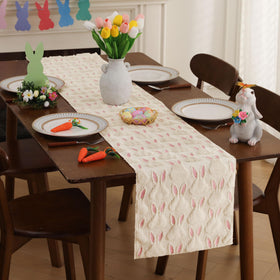 WKJZH beige-rabbit-decor adds seasonal charm for gatherings and festive meals.