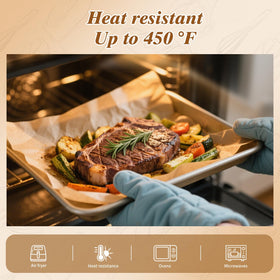 WKTML silicone-coated parchment reduces sticking for easy food release.