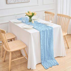 Wlaryn soft polyester cheesecloth adds a lightweight, durable table accent