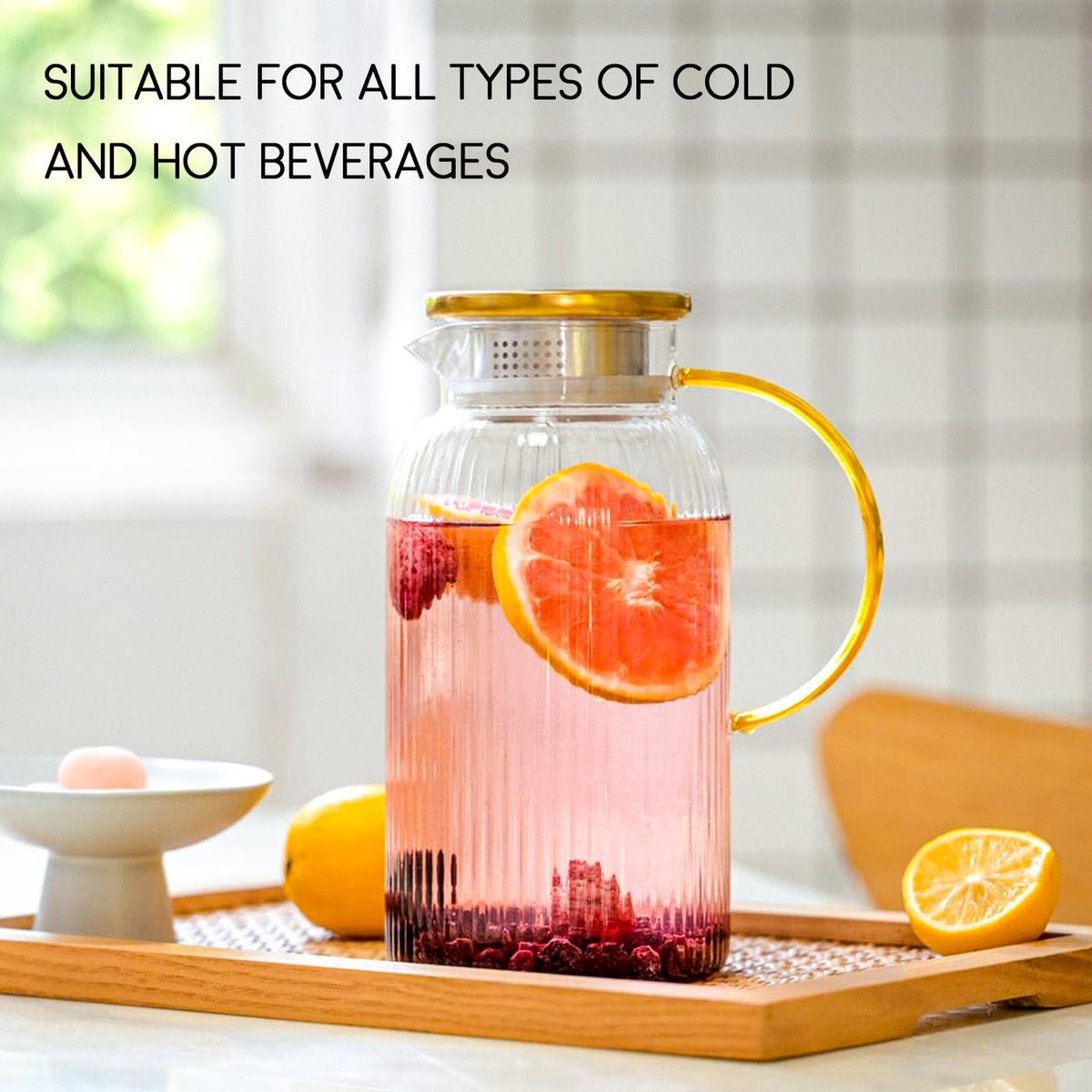 Wlasss pitcher is dishwasher safe for easy cleanup after gatherings