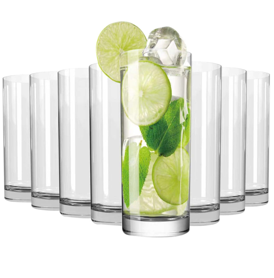 Wlasss 16oz drinking glass set for everyday water, juice and cocktails